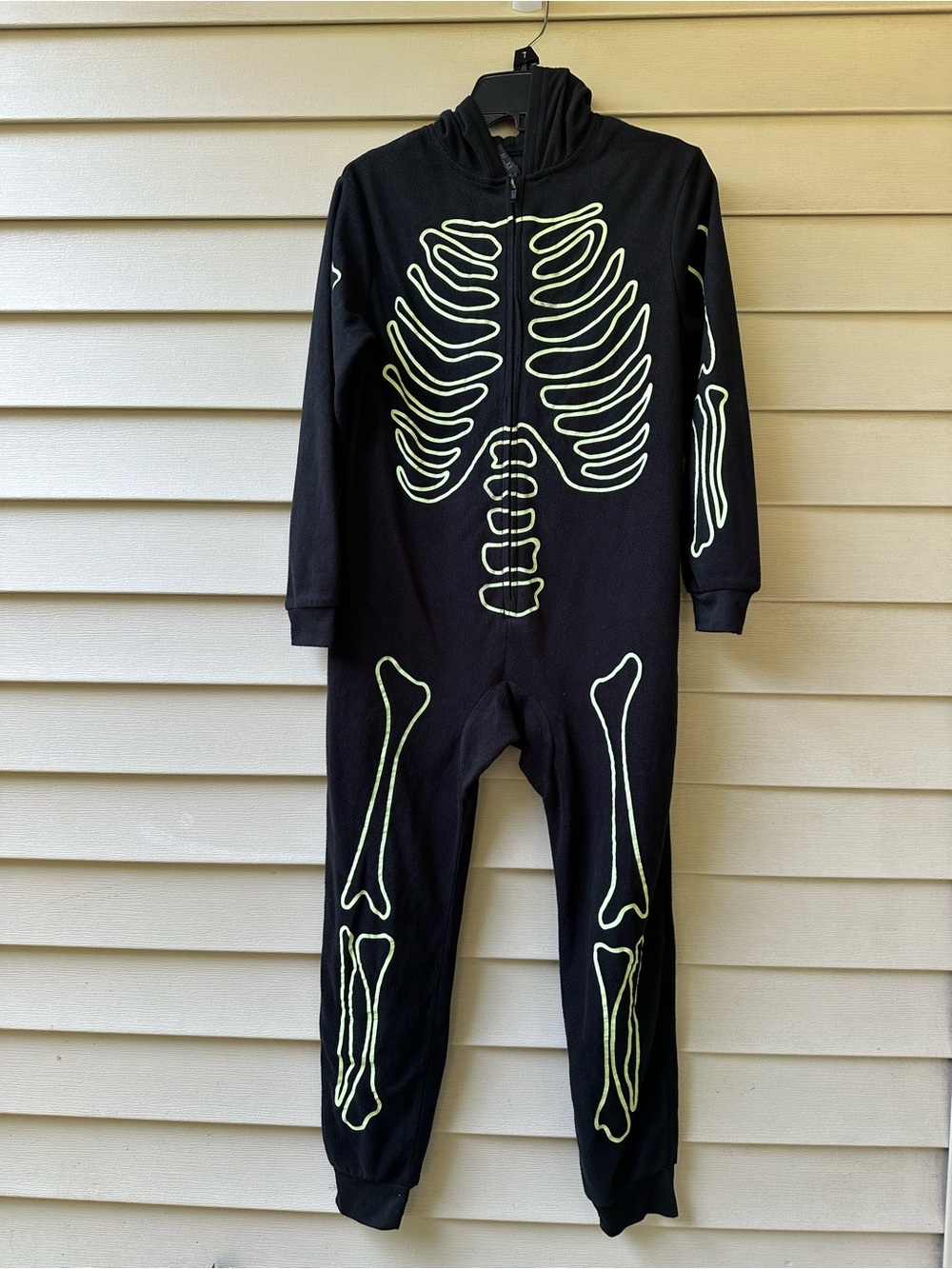 Kids Black Glow Skeleton One-Piece Jumpsuit